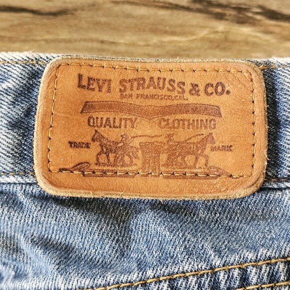 VTG 80s Levis Womens Blue Jeans Straight Leg High Waisted Western Sz 6 X‎ 32 - Picture 9 of 11